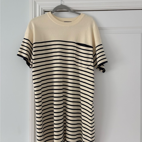 Tuckernuck Cream and Navy Stripe Dress - Picture 4 of 6
